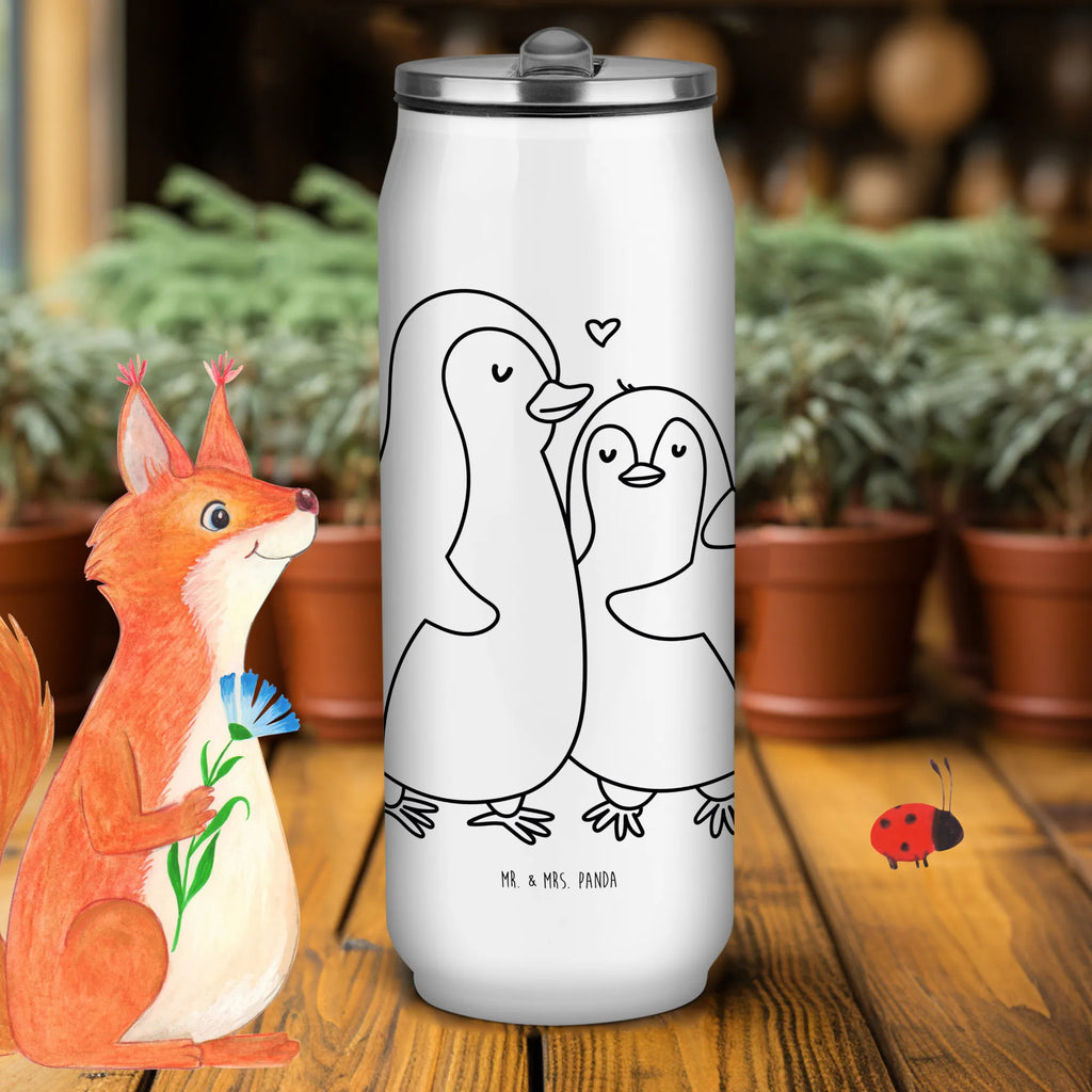 Getränkedosen Trinkflasche Pinguin umarmen Getränkedose, Trinkflasche, Pinguin, Liebe, Liebespaar, Liebesbeweis, Liebesgeschenk, Verlobung, Jahrestag, Hochzeitstag, Hochzeit, Hochzeitsgeschenk