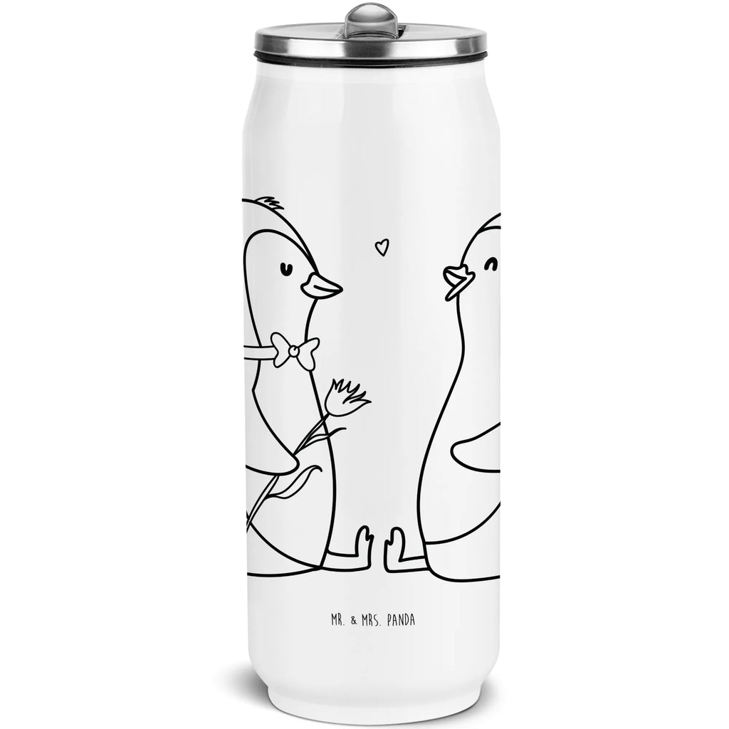 Getränkedosen Trinkflasche Pinguin Pärchen Getränkedose, Trinkflasche, Pinguin, Pinguine, Liebe, Liebespaar, Liebesbeweis, Liebesgeschenk, Verlobung, Jahrestag, Hochzeitstag, Hochzeit, Hochzeitsgeschenk, große Liebe, Traumpaar