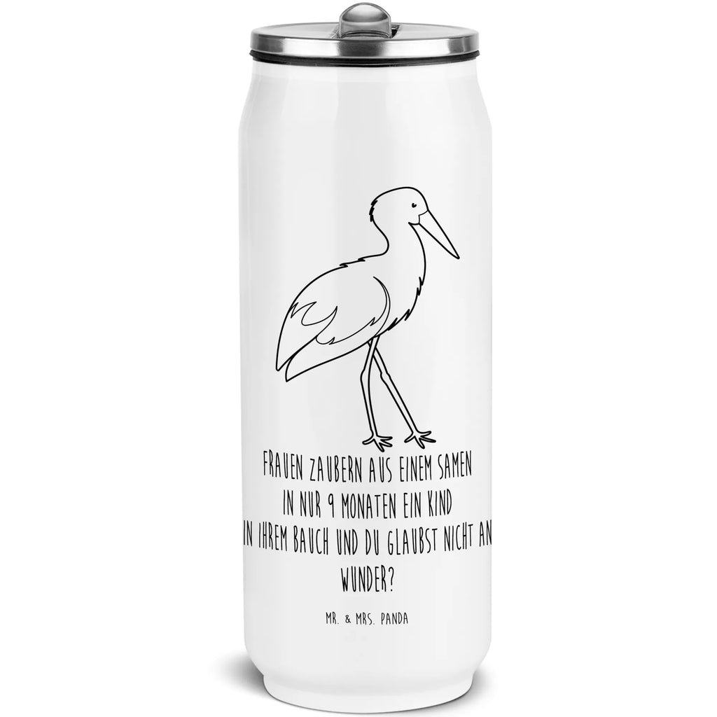 Getränkedosen Trinkflasche Storch Getränkedose, Trinkflasche, Tiermotive, Gute Laune, lustige Sprüche, Tiere, Storch, Störche, Schwangerschaft, Geburt, Mutter, Mütter, Mutter werden, Schwanger, Babybauch, Baby