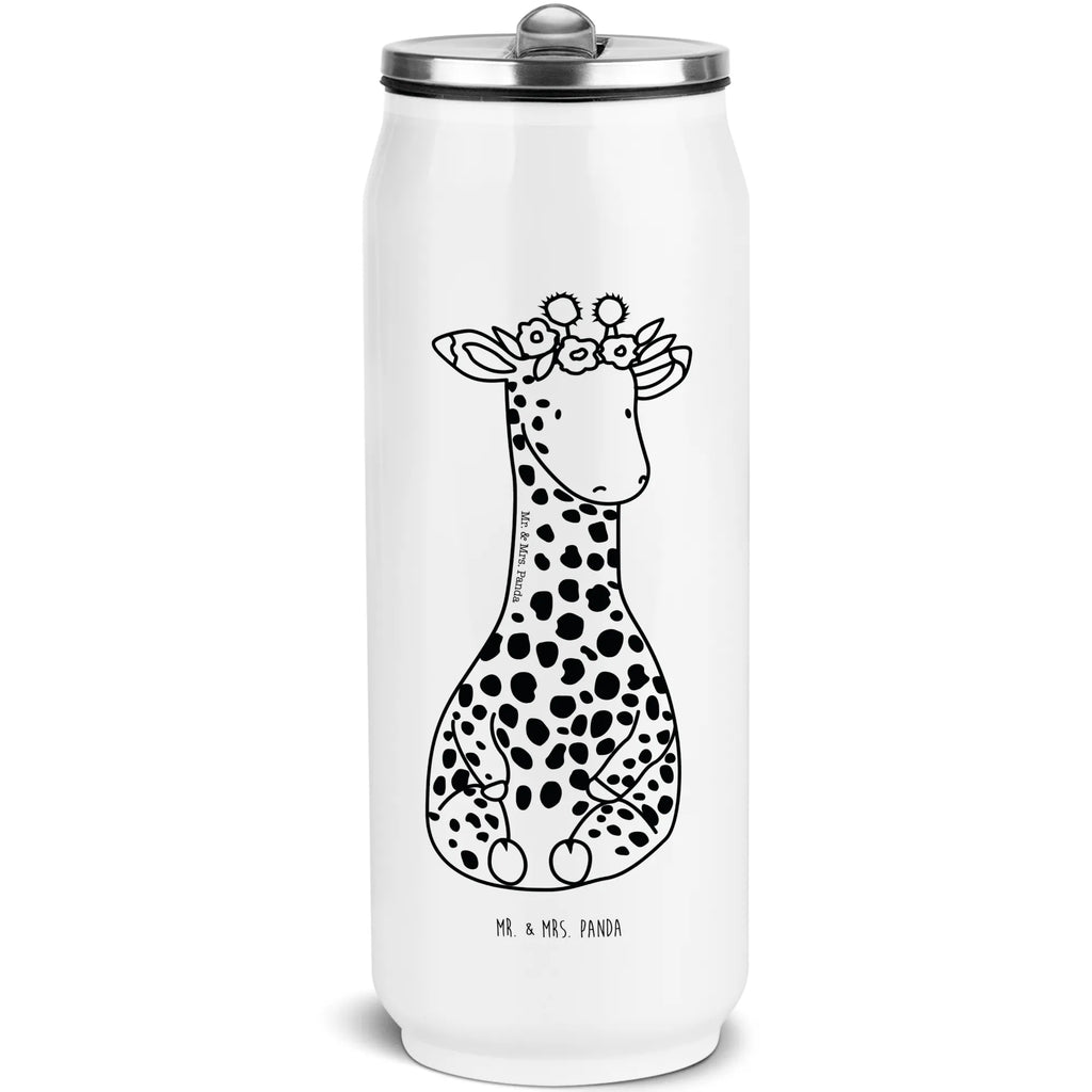 Getränkedosen Trinkflasche Giraffe Blumenkranz Getränkedose, Trinkflasche, Afrika, Wildtiere, Giraffe, Blumenkranz, Abenteurer, Selbstliebe, Freundin