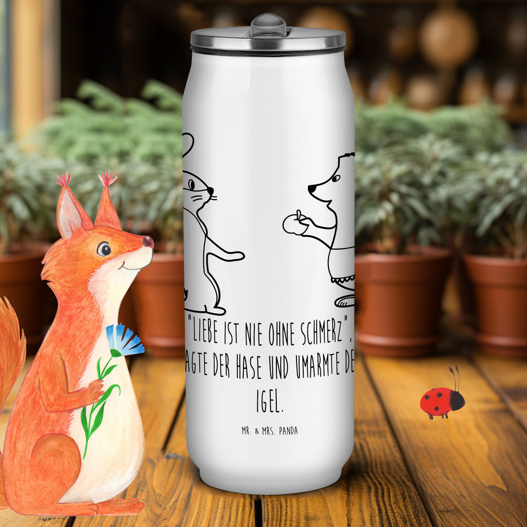 Getränkedosen Trinkflasche Hase Igel Getränkedose, Trinkflasche, Tiermotive, Gute Laune, lustige Sprüche, Tiere, Igel und Hase, Igel, Hase, Liebe Spruch, Liebeskummer Geschenk, Herzschmerz, Trösten, Trennungsschmerz, Spruch romantisch