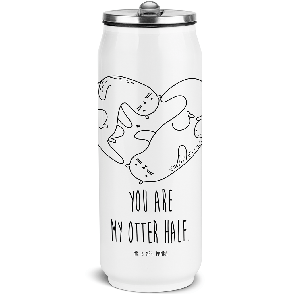 Getränkedosen Trinkflasche Otter Herz Getränkedose, Trinkflasche, Otter, Fischotter, Seeotter, Liebe, Herz, Liebesbeweis, Liebesgeschenk, Bessere Hälfte, Love you, Jahrestag, Hochzeitstag, Verlobung, gemeinsames Leben