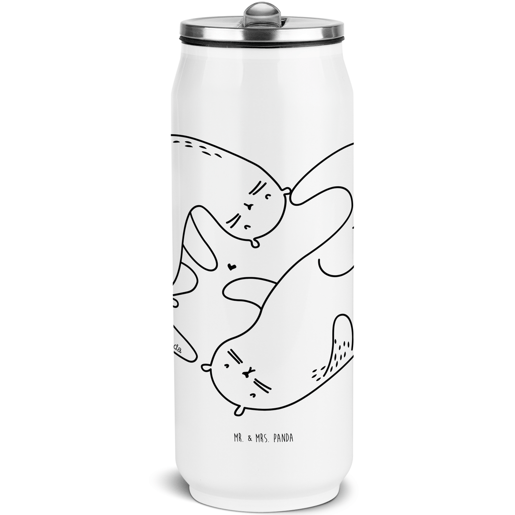 Getränkedosen Trinkflasche Otter Herz Getränkedose, Trinkflasche, Otter, Fischotter, Seeotter, Liebe, Herz, Liebesbeweis, Liebesgeschenk, Bessere Hälfte, Love you, Jahrestag, Hochzeitstag, Verlobung, gemeinsames Leben