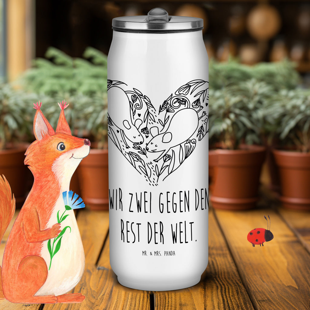 Getränkedosen Trinkflasche Mäuse Herz Getränkedose, Trinkflasche, Liebe, Partner, Freund, Freundin, Ehemann, Ehefrau, Heiraten, Verlobung, Heiratsantrag, Liebesgeschenk, Jahrestag, Hocheitstag, Maus, Mäuse, Liebesbotschaft, Liebesbeweis, Hochzeit, Lieblingsmensch, Gemeinsamkeit, Love, Geschenk für zwei