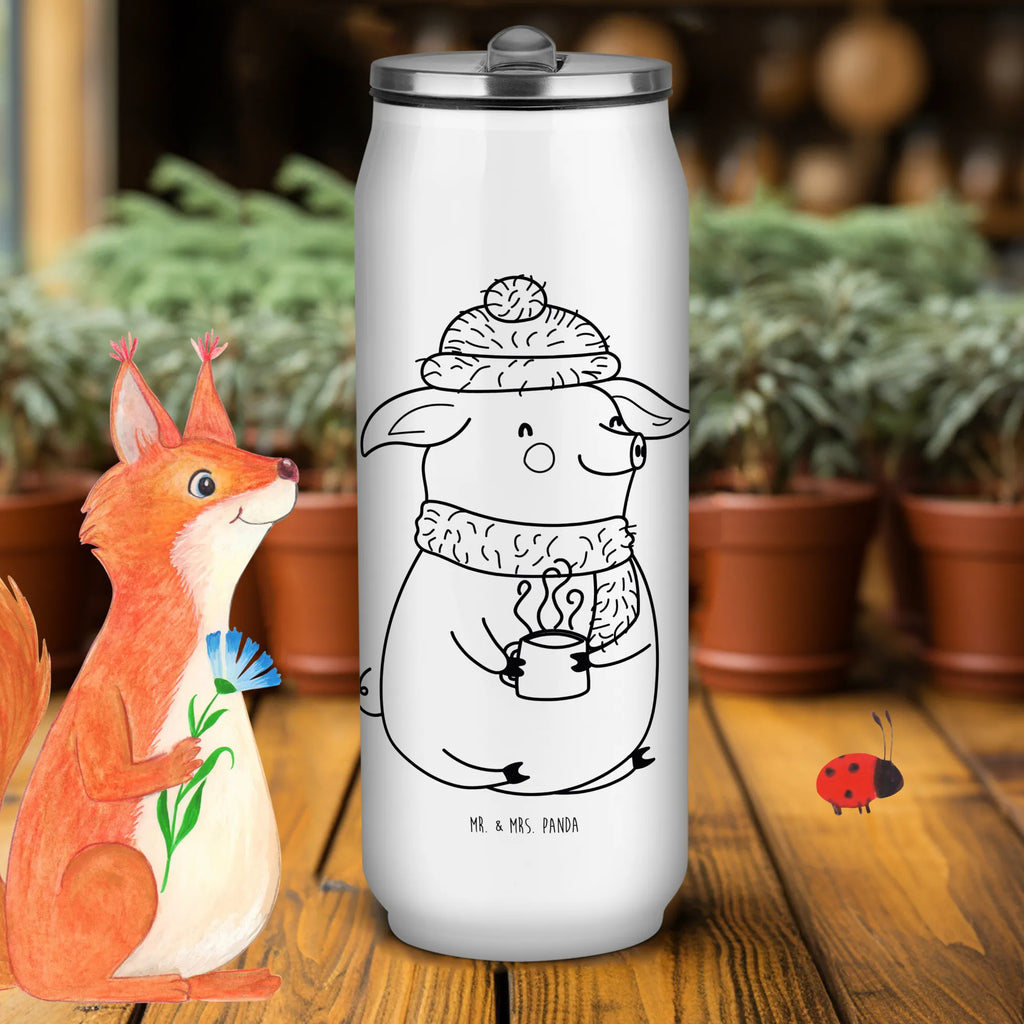 Getränkedosen Trinkflasche Schwein Glühwein Getränkedose, Trinkflasche, Winter, Weihnachten, Weihnachtsdeko, Nikolaus, Advent, Heiligabend, Wintermotiv, Glühschwein, Glühwein, Weihnachtsmarkt, Punsch