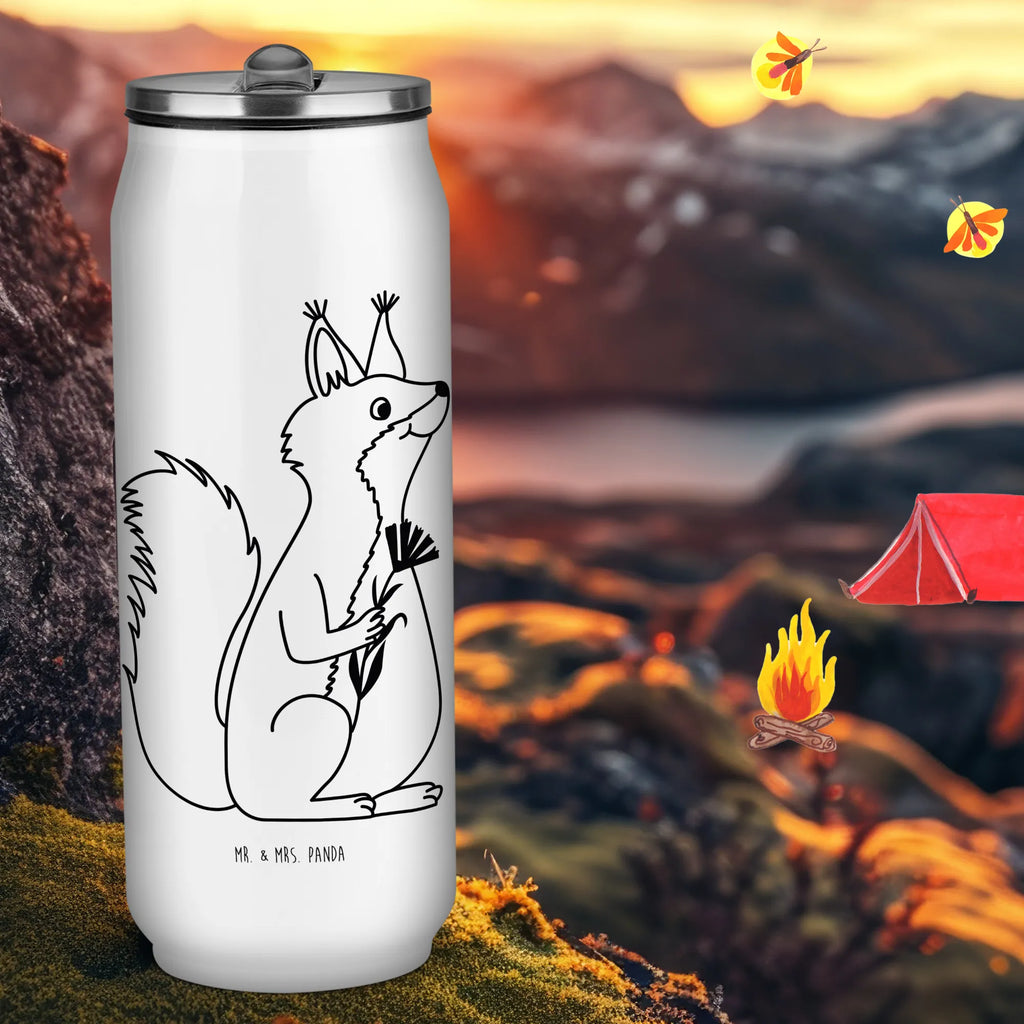 Getränkedosen Trinkflasche Eichhörnchen Blume Getränkedose, Trinkflasche, Tiermotive, Gute Laune, lustige Sprüche, Tiere, Eichhörnchen, Eichhorn, Spruch positiv, Lachen, Spaß, Motivation Sprüche, Motivation Bilder, glücklich Spruch, Spruch Deko