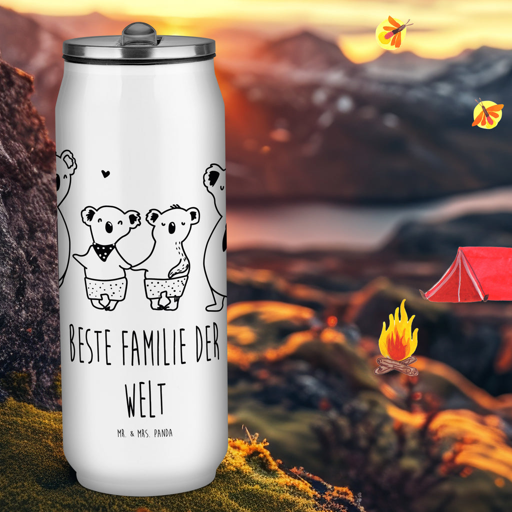 Getränkedosen Trinkflasche Koala Familie zwei Getränkedose, Trinkflasche, Familie, Vatertag, Muttertag, Bruder, Schwester, Mama, Papa, Oma, Opa, Koala, Koalabär, beste Familie, Familienzeit, Familienleben, Koalafamilie, Lieblingsfamilie