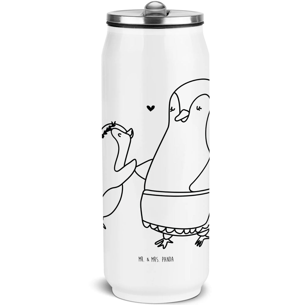 Getränkedosen Trinkflasche Pinguin mit Kind Getränkedose, Trinkflasche, Familie, Vatertag, Muttertag, Bruder, Schwester, Mama, Papa, Oma, Opa, Geschenk, Mami, Mutti, Mutter, Geburststag