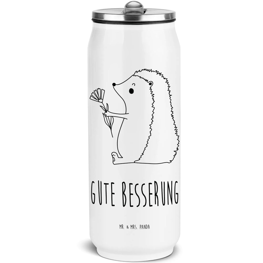 Getränkedosen Trinkflasche Igel Blumen Getränkedose, Trinkflasche, Tiermotive, Gute Laune, lustige Sprüche, Tiere, Igel, Gute Besserung, Genesungswünsche, Krankheit, Krankenhaus, krank, Besuch