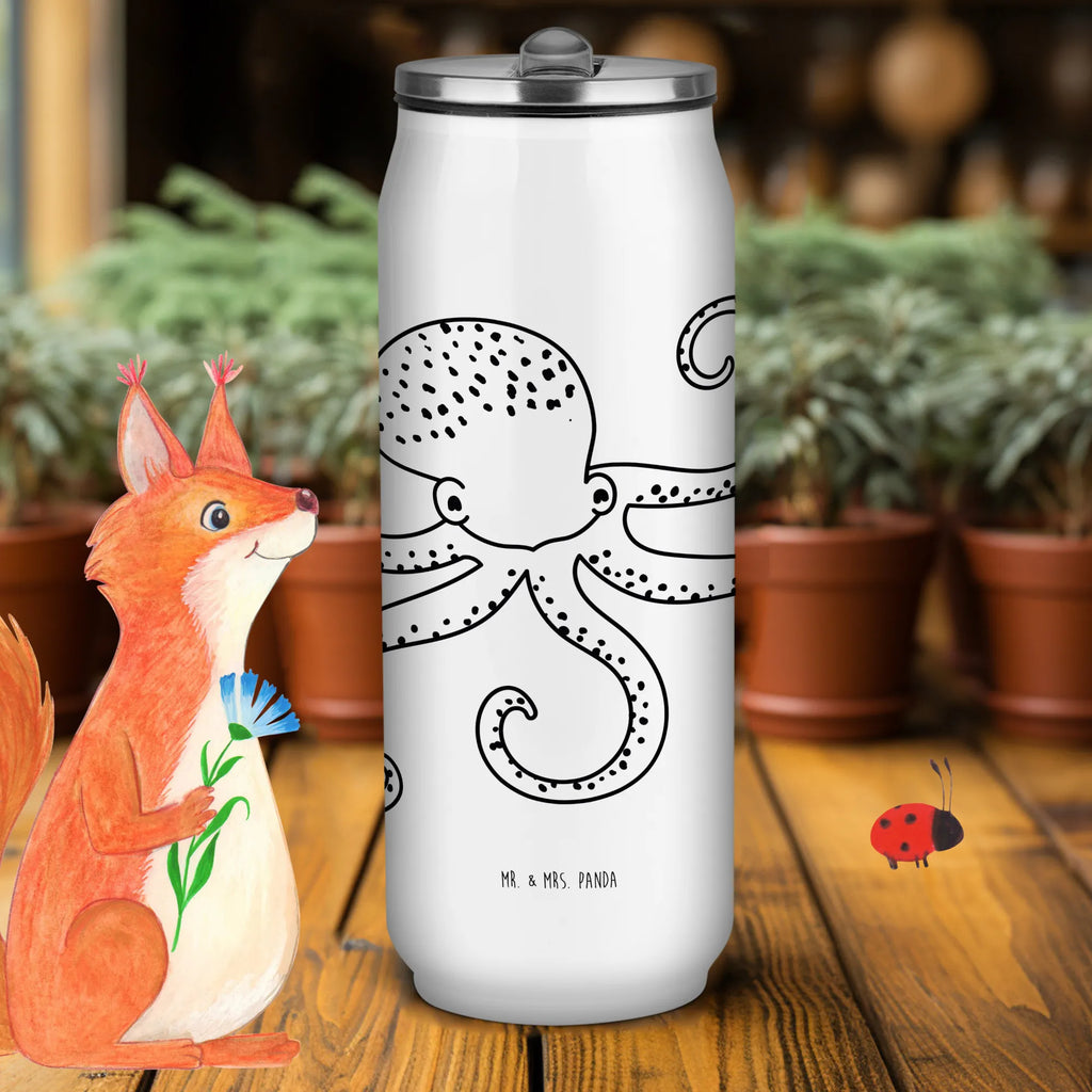 Drink Cans Water Bottle Squid Getränkedose, Trinkflasche, Tiermotive, Gute Laune, lustige Sprüche, Tiere, Meer, Meerestier, Krake, Tintenfisch, Arme, Wasser, Ozean