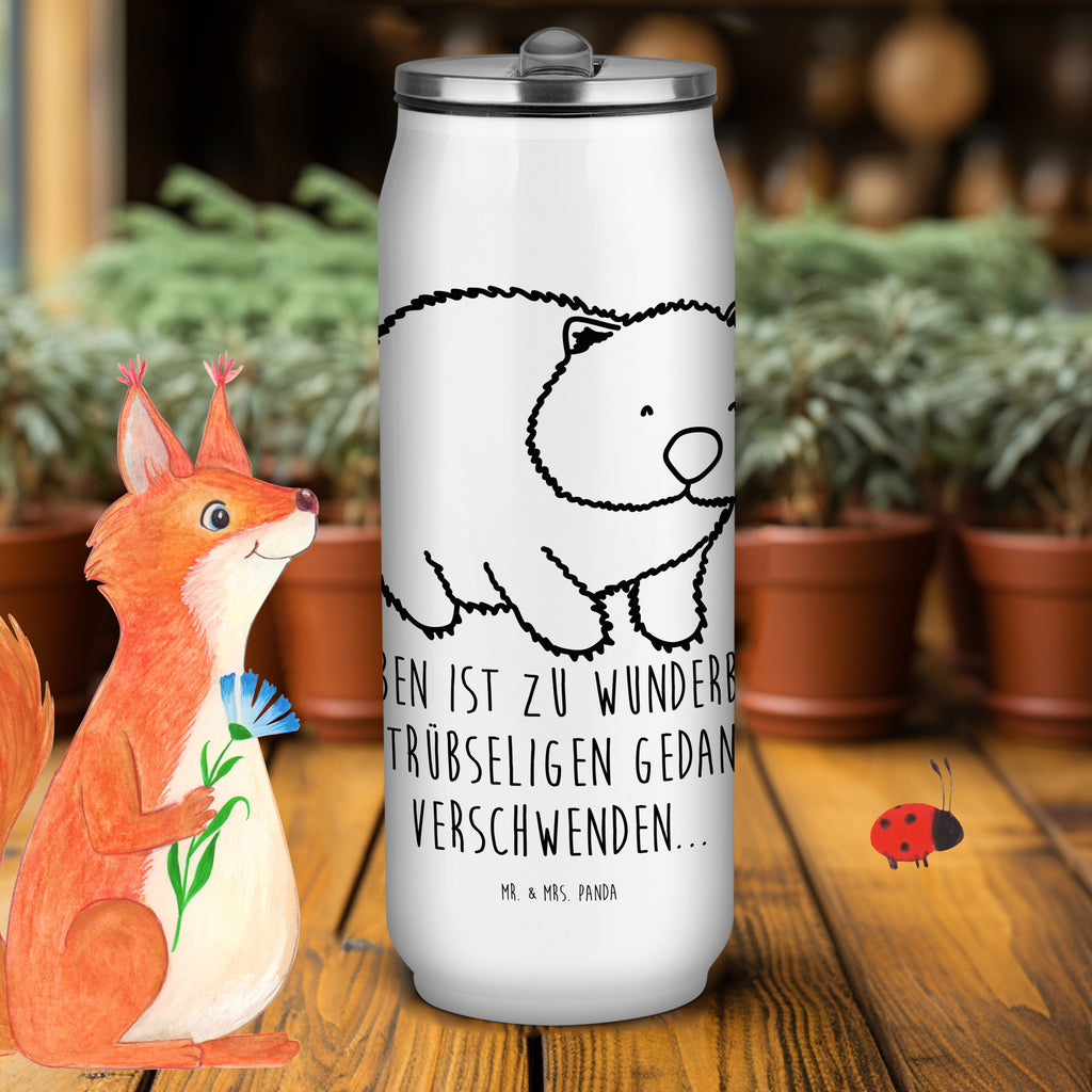 Getränkedosen Trinkflasche Wombat Getränkedose, Trinkflasche, Tiermotive, Gute Laune, lustige Sprüche, Tiere, Wombat, Das Leben ist schön, Motivation, Spruch, Australien