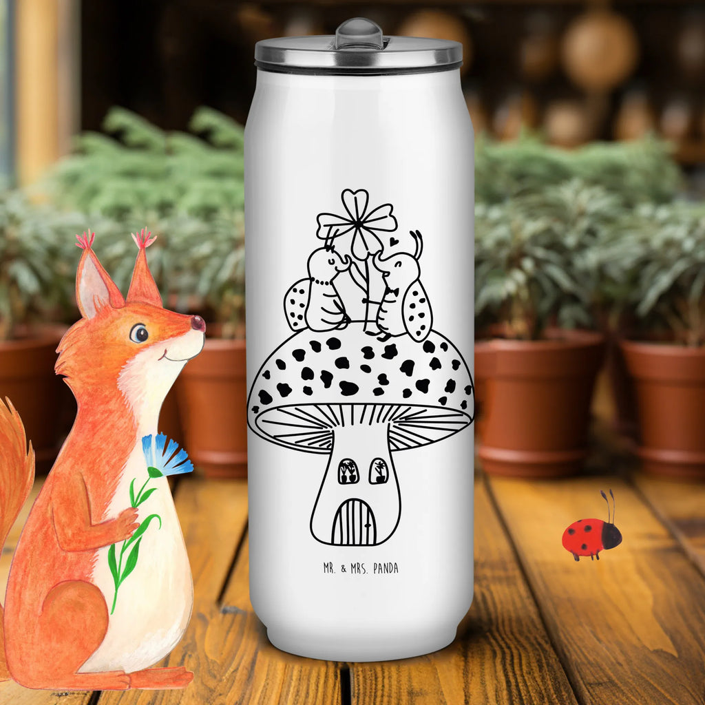 Getränkedosen Trinkflasche Marienkäfer Fliegenpilz Getränkedose, Trinkflasche, Tiermotive, Gute Laune, lustige Sprüche, Tiere, Haus, Wohnung, zuhause, Fliegenpilz, Marienkäfer, Fleigenpilzhaus