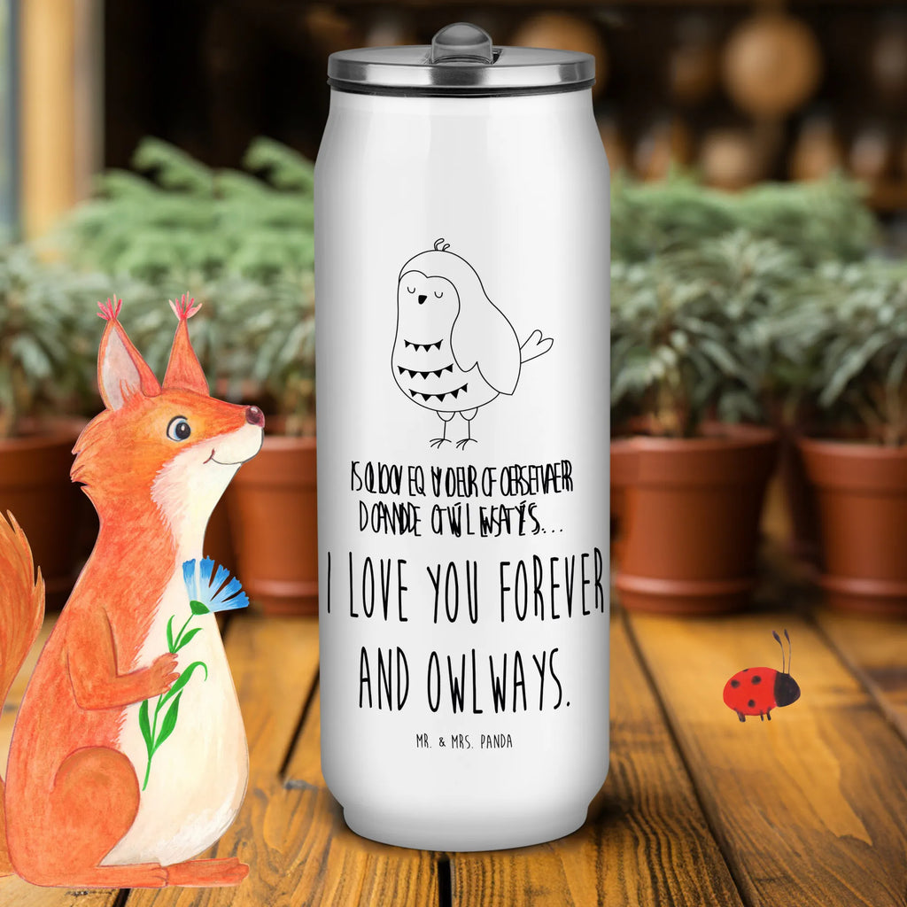 Getränkedosen Trinkflasche Eule Zufrieden Getränkedose, Trinkflasche, Eule, Eule Spruch, Eule deko, Owl, Liebe Spruch, Romantisch, Wortspiel lustig, Spruch schön, Geschenk Hochzeitstag