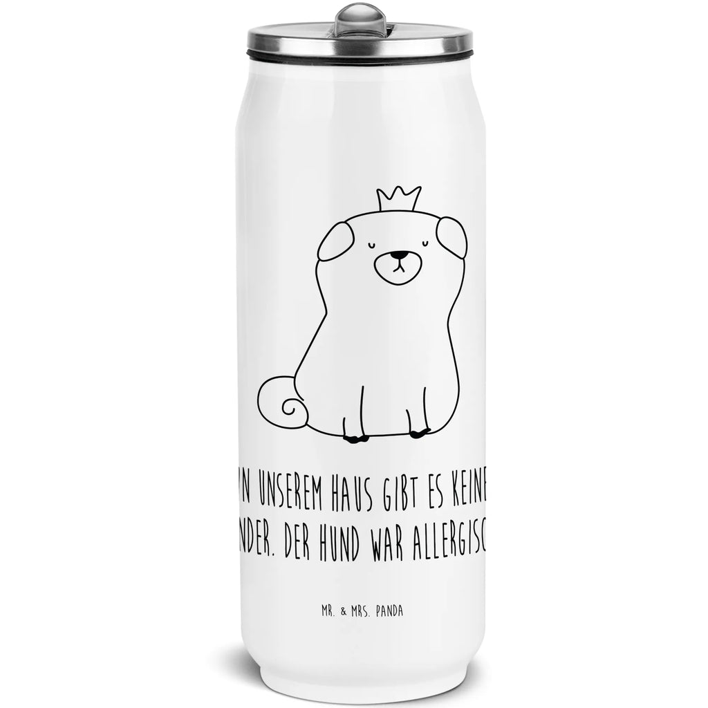 Getränkedosen Trinkflasche Mops Krone Getränkedose, Trinkflasche, Hund, Hundemotiv, Haustier, Hunderasse, Tierliebhaber, Hundebesitzer, Sprüche, Mops, allergisch, kinderlos, Hausregel, Hundebesitzer. Spruch, lustig