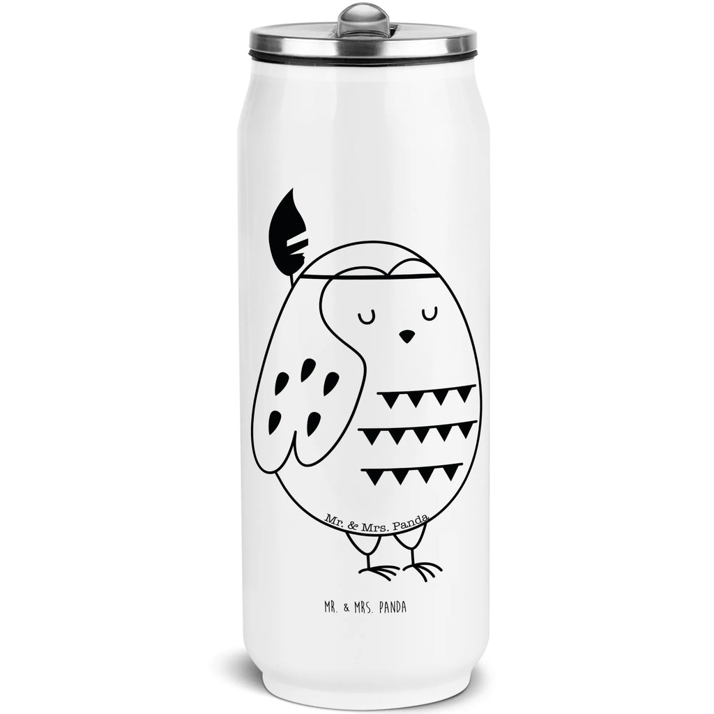 Getränkedosen Trinkflasche Eule Federschmuck Getränkedose, Trinkflasche, Eule, Eule Deko, Owl, Das Leben ist ein Abenteuer, Reisespruch, Federschmuck, Dekoration