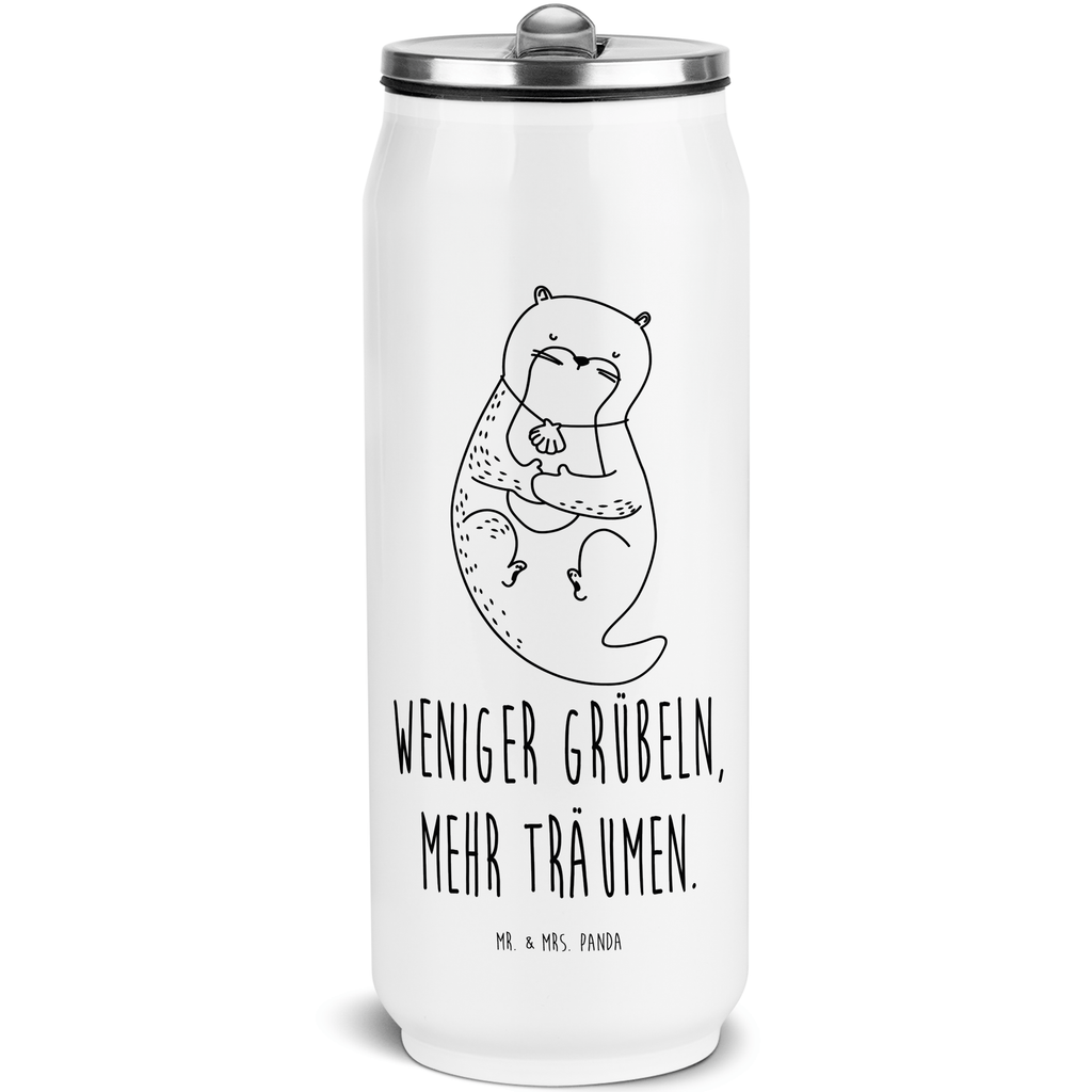 Getränkedosen Trinkflasche Otter Muschel Getränkedose, Trinkflasche, Otter, Fischotter, Seeotter, Otterliebe, grübeln, träumen, Motivation, Tagträumen, Büro