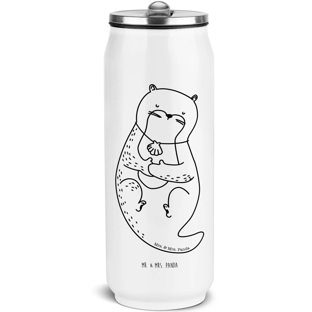 Getränkedosen Trinkflasche Otter Muschel Getränkedose, Trinkflasche, Otter, Fischotter, Seeotter, Otterliebe, grübeln, träumen, Motivation, Tagträumen, Büro