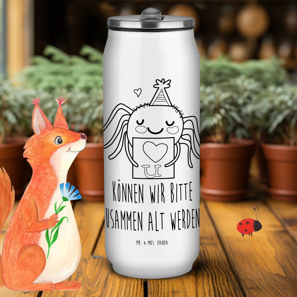 Getränkedosen Trinkflasche Spinne Agathe Brief Getränkedose, Trinkflasche, Spinne Agathe, Spinne, Agathe, Videos, Merchandise, Liebesbeweis, Ich Liebe dich, Heiratsantrag, Verliebt, Liebespaar, Liebesgeschenk, Treuebeweis, Treuetest