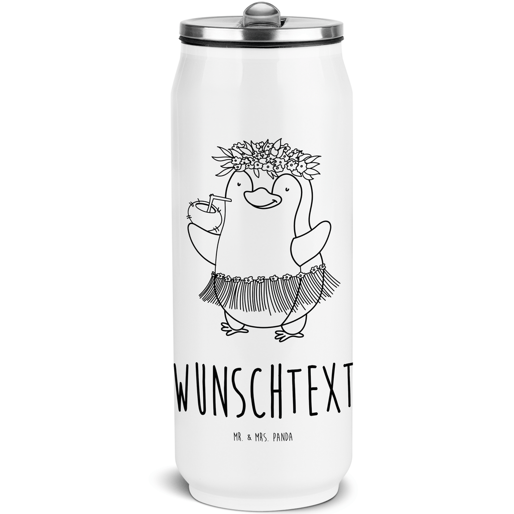 Personalisierte Getränkedosen Trinkflasche Pinguin Kokosnuss Personalisierte Getränkedose, Personalisierte Trinkflasche, Trinkflasche mit Namen, Pinguin, Aloha, Hawaii, Urlaub, Kokosnuss, Pinguine