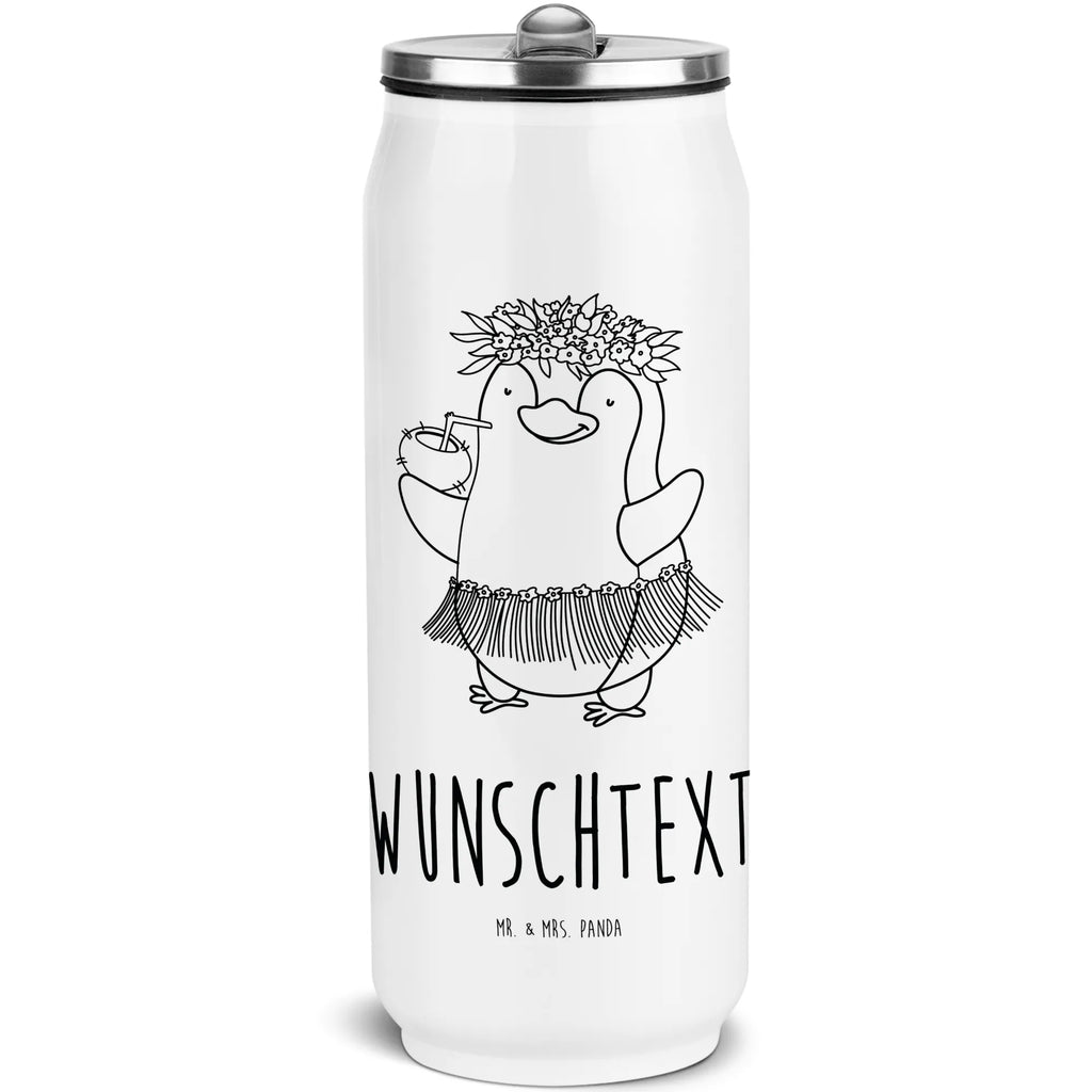 Personalisierte Getränkedosen Trinkflasche Pinguin Kokosnuss Personalisierte Getränkedose, Personalisierte Trinkflasche, Trinkflasche mit Namen, Pinguin, Aloha, Hawaii, Urlaub, Kokosnuss, Pinguine