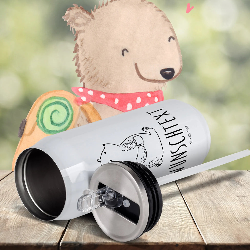 Personalisierte Getränkedosen Trinkflasche Bär Kaffee Personalisierte Getränkedose, Personalisierte Trinkflasche, Trinkflasche mit Namen, Bär, Teddy, Teddybär, Kaffee, Coffee, Bären, guten Morgen, Morgenroutine, Welt erobern, Welt retten, Motivation