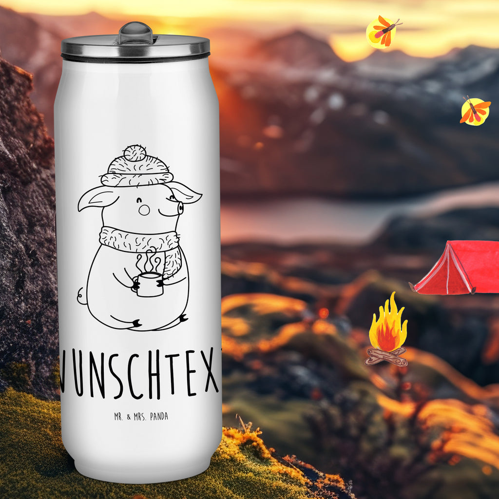 Personalisierte Getränkedosen Trinkflasche Schwein Glühwein Personalisierte Getränkedose, Personalisierte Trinkflasche, Trinkflasche mit Namen, Winter, Weihnachten, Weihnachtsdeko, Nikolaus, Advent, Heiligabend, Wintermotiv, Glühschwein, Glühwein, Weihnachtsmarkt, Punsch