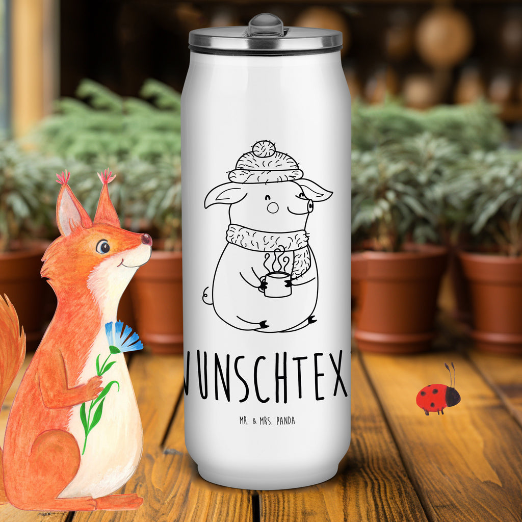 Personalisierte Getränkedosen Trinkflasche Schwein Glühwein Personalisierte Getränkedose, Personalisierte Trinkflasche, Trinkflasche mit Namen, Winter, Weihnachten, Weihnachtsdeko, Nikolaus, Advent, Heiligabend, Wintermotiv, Glühschwein, Glühwein, Weihnachtsmarkt, Punsch