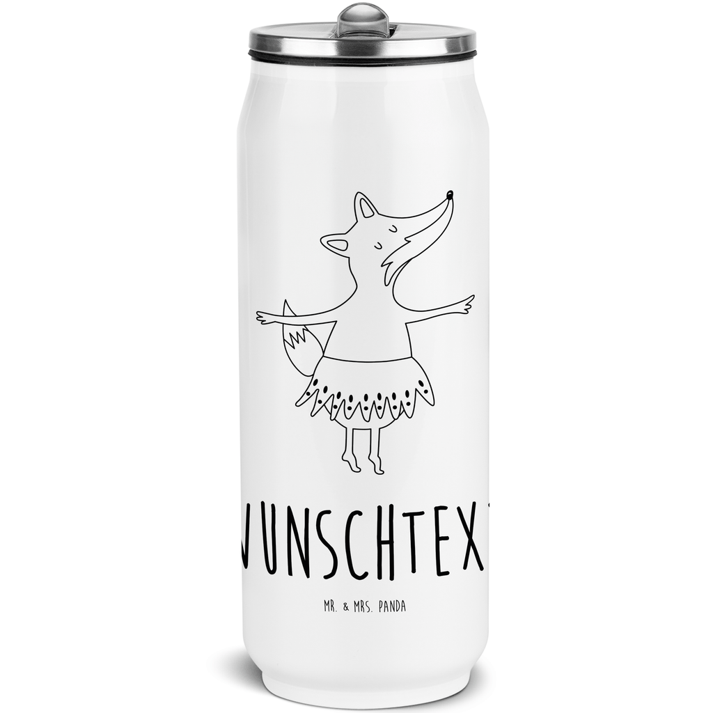 Personalisierte Getränkedosen Trinkflasche Fuchs Ballerina Personalisierte Getränkedose, Personalisierte Trinkflasche, Trinkflasche mit Namen, Fuchs, Fuchs Spruch, Füchse, Füchsin, Ballerina, Ballett, Tänzerin, Tanzen, Party, Einladung, Geburtstag