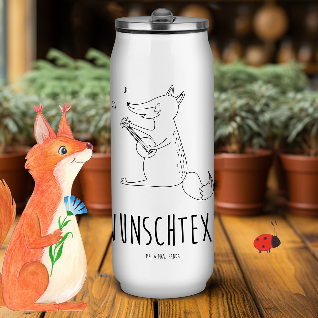 Personalisierte Getränkedosen Trinkflasche Fuchs Gitarre Personalisierte Getränkedose, Personalisierte Trinkflasche, Trinkflasche mit Namen, Fuchs, Füchse, Geschenk Musiker, Musik Spruch, Musikerin, Sänger, Sängerin, Gitarre