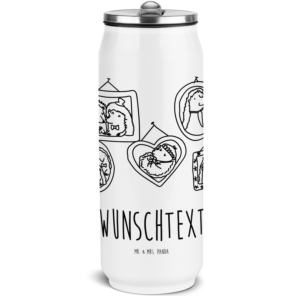 Personalisierte Getränkedosen Trinkflasche Igel Familie Personalisierte Getränkedose, Personalisierte Trinkflasche, Trinkflasche mit Namen, Familie, Vatertag, Muttertag, Bruder, Schwester, Mama, Papa, Oma, Opa, Liebe, Igel, Bilder, Zusammenhalt, Glück