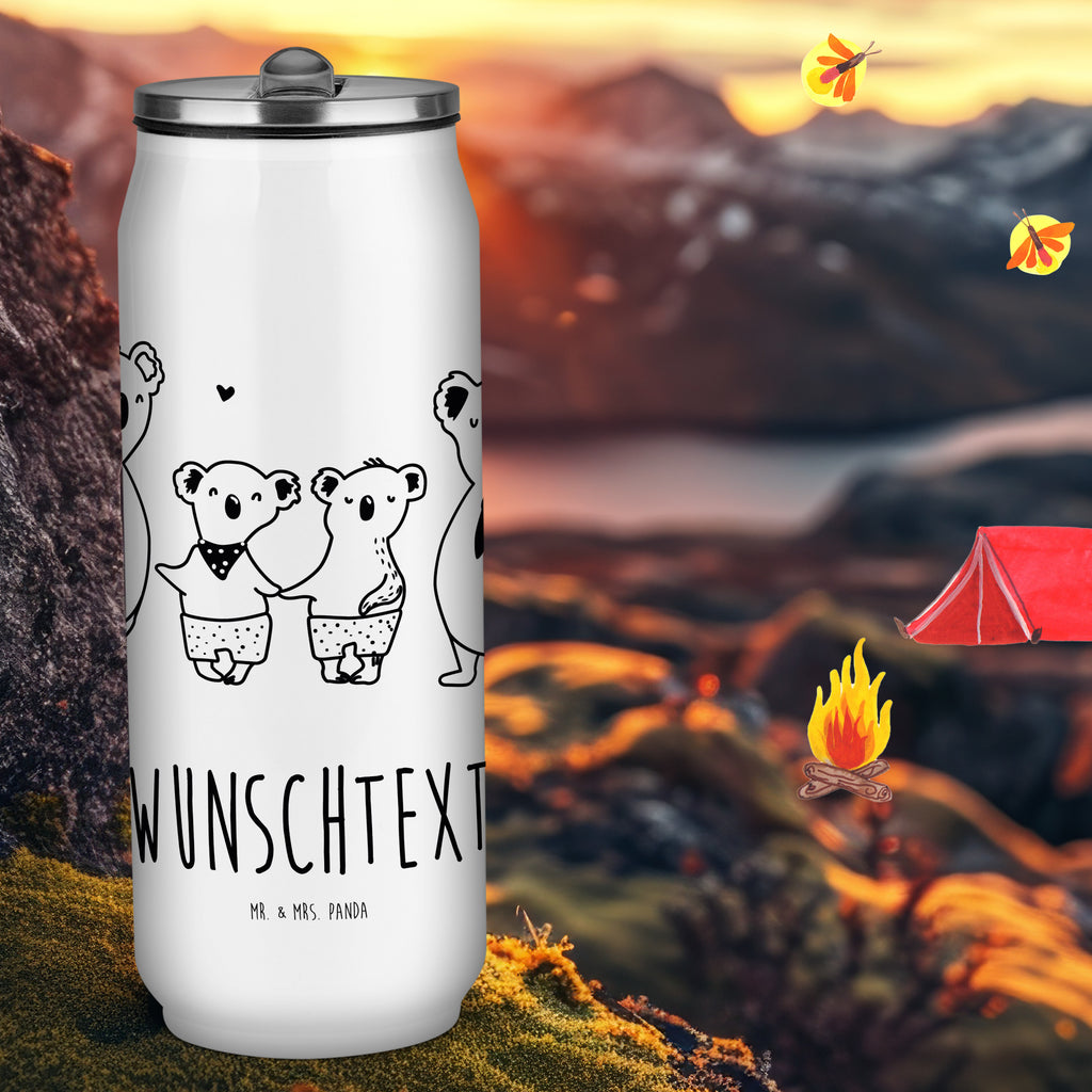 Personalisierte Getränkedosen Trinkflasche Koala Familie zwei Personalisierte Getränkedose, Personalisierte Trinkflasche, Trinkflasche mit Namen, Familie, Vatertag, Muttertag, Bruder, Schwester, Mama, Papa, Oma, Opa, Koala, Koalabär, beste Familie, Familienzeit, Familienleben, Koalafamilie, Lieblingsfamilie