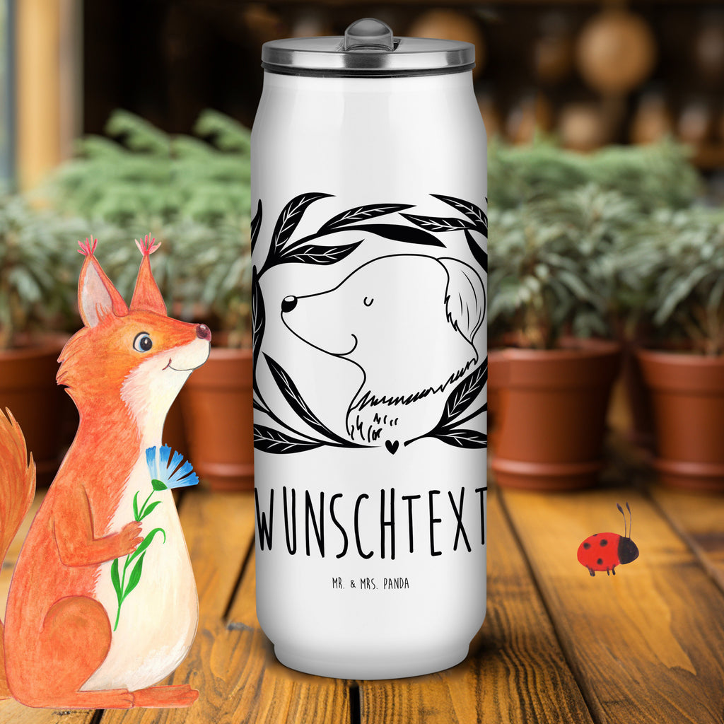 Personalisierte Getränkedosen Trinkflasche Hund Blumen Personalisierte Getränkedose, Personalisierte Trinkflasche, Trinkflasche mit Namen, Hund, Hundemotiv, Haustier, Hunderasse, Tierliebhaber, Hundebesitzer, Sprüche, Ranke, Therapie, Selbsttherapie, Hundeliebe, Hundeglück, Hunde