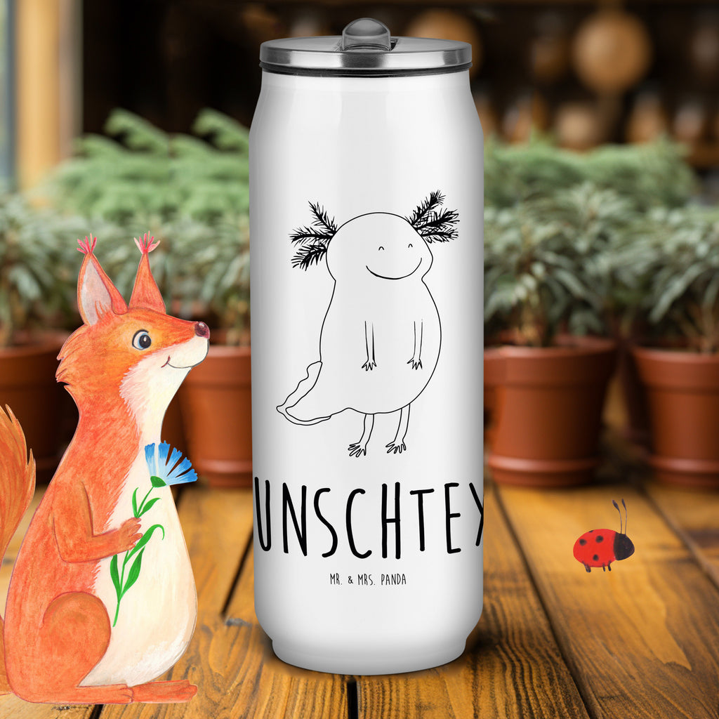 Personalisierte Getränkedosen Trinkflasche Axolotl Glücklich Personalisierte Getränkedose, Personalisierte Trinkflasche, Trinkflasche mit Namen, Axolotl, Molch, Axolot, Schwanzlurch, Lurch, Lurche, Motivation, gute Laune