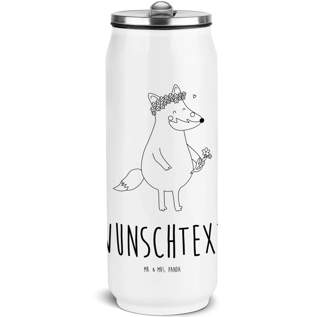 Personalisierte Getränkedosen Trinkflasche Fuchs Blumen Personalisierte Getränkedose, Personalisierte Trinkflasche, Trinkflasche mit Namen, Fuchs, Füchse, Fox, Liebe, Freundin, Fuchsmädchen, Blumenmädchen, Freundinnen, Liebesbeweis, Blume, Blumen, Motivation, Freude, ich, mich, Selbstliebe