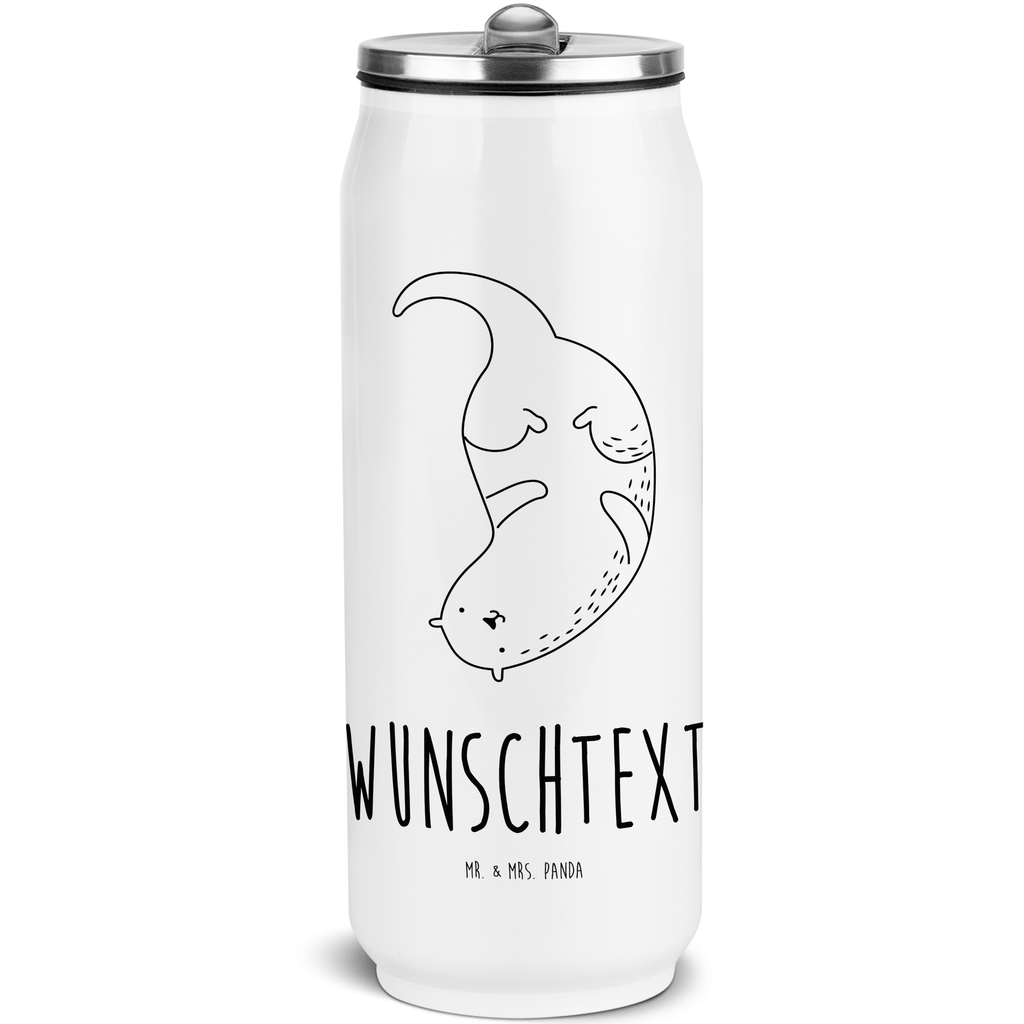 Personalisierte Getränkedosen Trinkflasche Otter Kopfüber Personalisierte Getränkedose, Personalisierte Trinkflasche, Trinkflasche mit Namen, Otter, Fischotter, Seeotter, Otter Seeotter See Otter