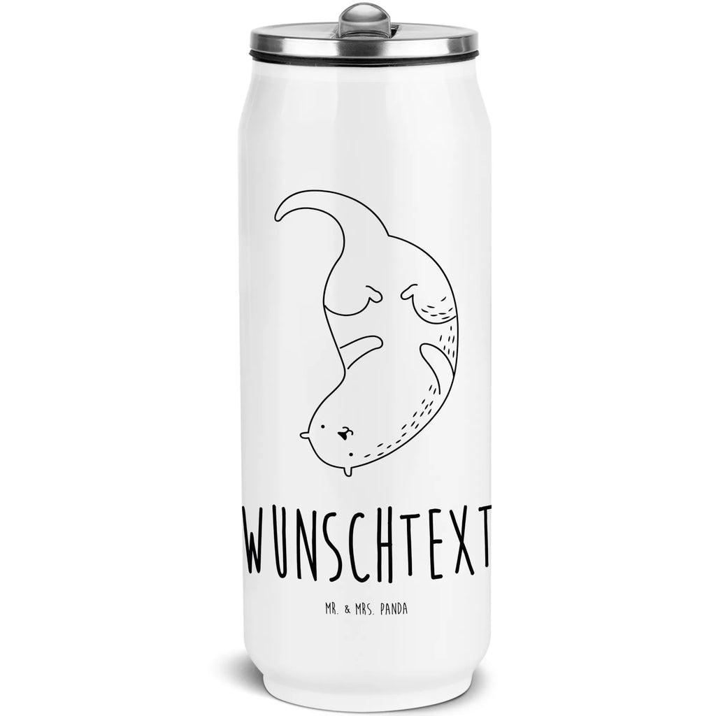 Personalisierte Getränkedosen Trinkflasche Otter Kopfüber Personalisierte Getränkedose, Personalisierte Trinkflasche, Trinkflasche mit Namen, Otter, Fischotter, Seeotter, Otter Seeotter See Otter