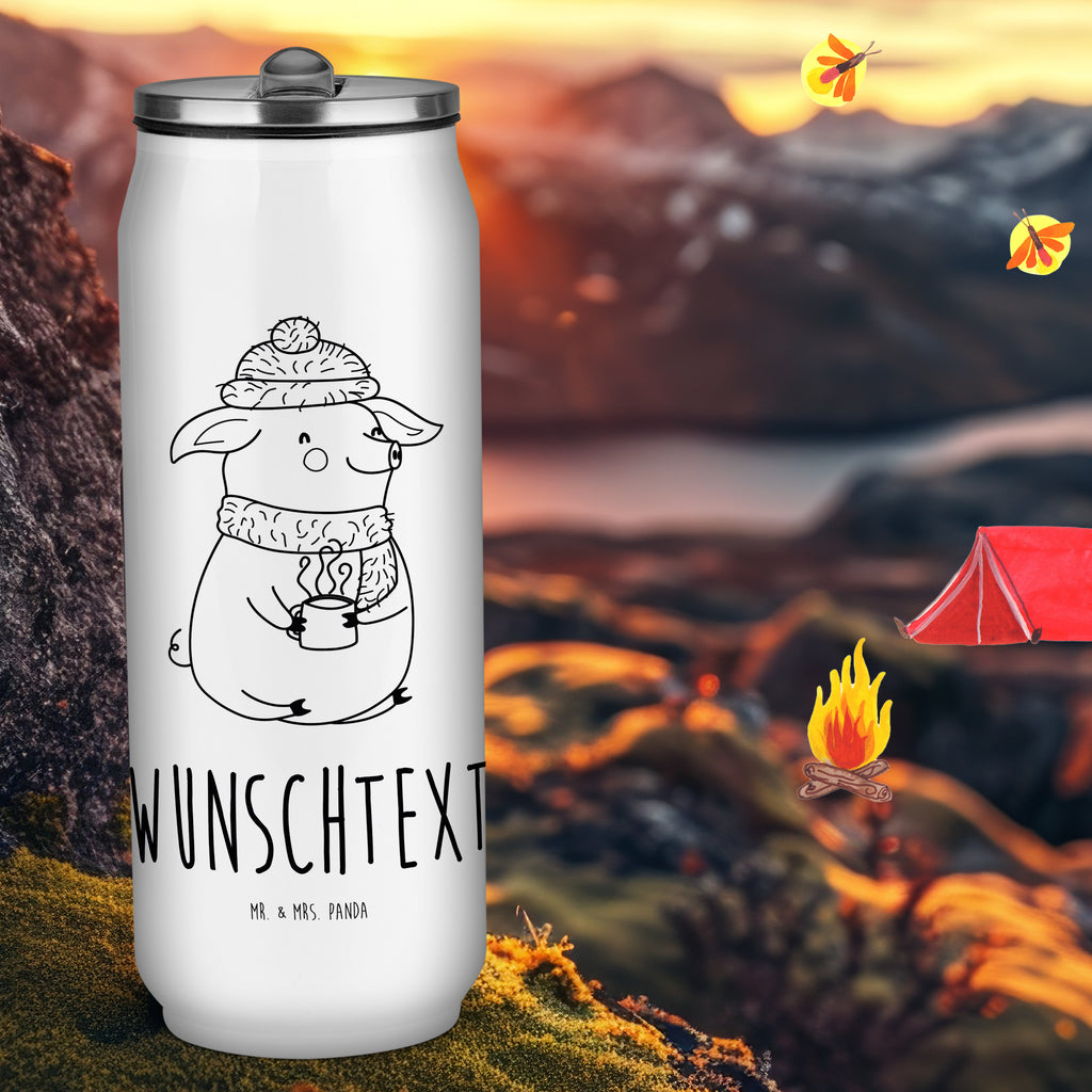 Personalisierte Getränkedosen Trinkflasche Schweinchen Glühwein Personalisierte Getränkedose, Personalisierte Trinkflasche, Trinkflasche mit Namen, Winter, Weihnachten, Weihnachtsdeko, Nikolaus, Advent, Heiligabend, Wintermotiv, Glühwein, Betrunken, Weihnachtsmarkt, Spruch