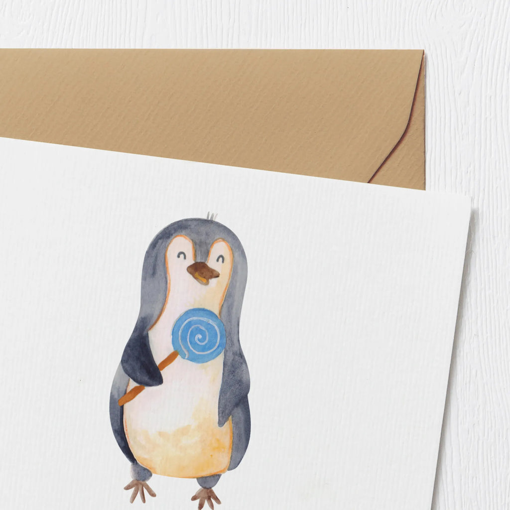 Personalisierte Deluxe Karte Pinguin Lolli Personalisierte Grußkarte, Personalisiertere Klappkarte, Personalisierte Einladungskarte, Personalisierte Glückwunschkarte, Personalisierte Hochzeitskarte, Personalisierte Geburtstagskarte, Grußkarte mit Namen, Grußkarte selber drucken, Grußkarte selbst gestalten, Grußkarte mit persönlichen Nachrichten, Grußkarte als Geldgeschenk, Grußkarten personalisiert, Personalisierte Karte, Pinguin, Pinguine, Lolli, Süßigkeiten, Blödsinn, Spruch, Rebell, Gauner, Ganove, Rabauke