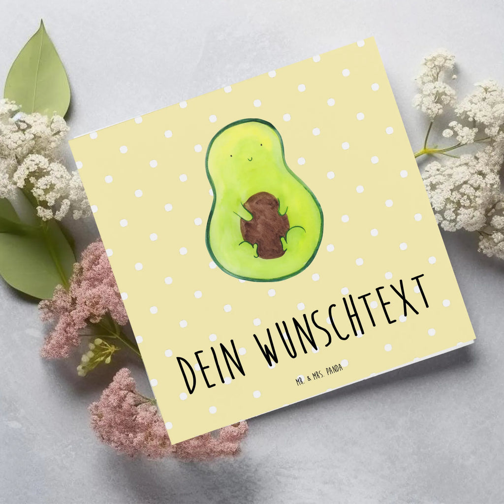 Personalisierte Deluxe Karte Avocado Kern Personalisierte Grußkarte, Personalisiertere Klappkarte, Personalisierte Einladungskarte, Personalisierte Glückwunschkarte, Personalisierte Hochzeitskarte, Personalisierte Geburtstagskarte, Grußkarte mit Namen, Grußkarte selber drucken, Grußkarte selbst gestalten, Grußkarte mit persönlichen Nachrichten, Grußkarte als Geldgeschenk, Grußkarten personalisiert, Personalisierte Karte, Avocado, Veggie, Vegan, Gesund, Avokado, Avocadokern, Kern, Pflanze, Spruch Leben