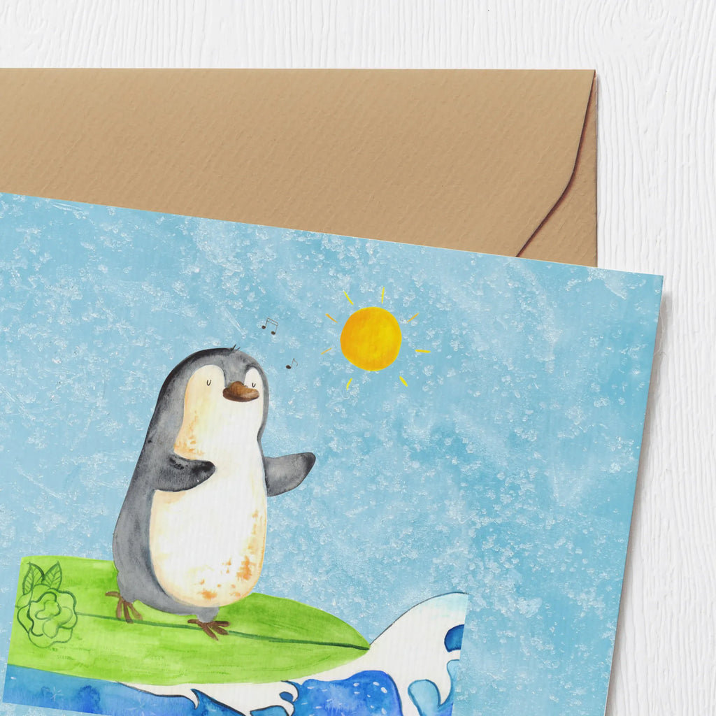 Personalisierte Deluxe Karte Pinguin Surfer Personalisierte Grußkarte, Personalisiertere Klappkarte, Personalisierte Einladungskarte, Personalisierte Glückwunschkarte, Personalisierte Hochzeitskarte, Personalisierte Geburtstagskarte, Grußkarte mit Namen, Grußkarte selber drucken, Grußkarte selbst gestalten, Grußkarte mit persönlichen Nachrichten, Grußkarte als Geldgeschenk, Grußkarten personalisiert, Personalisierte Karte, Pinguin, Pinguine, surfen, Surfer, Hawaii, Urlaub, Wellen, Wellen reiten, Portugal