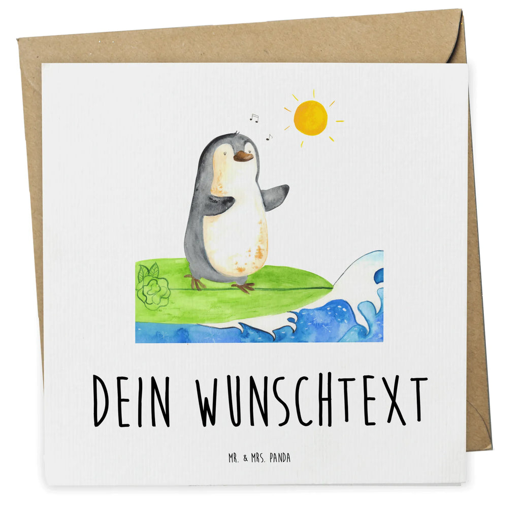 Personalisierte Deluxe Karte Pinguin Surfer Personalisierte Grußkarte, Personalisiertere Klappkarte, Personalisierte Einladungskarte, Personalisierte Glückwunschkarte, Personalisierte Hochzeitskarte, Personalisierte Geburtstagskarte, Grußkarte mit Namen, Grußkarte selber drucken, Grußkarte selbst gestalten, Grußkarte mit persönlichen Nachrichten, Grußkarte als Geldgeschenk, Grußkarten personalisiert, Personalisierte Karte, Pinguin, Pinguine, surfen, Surfer, Hawaii, Urlaub, Wellen, Wellen reiten, Portugal