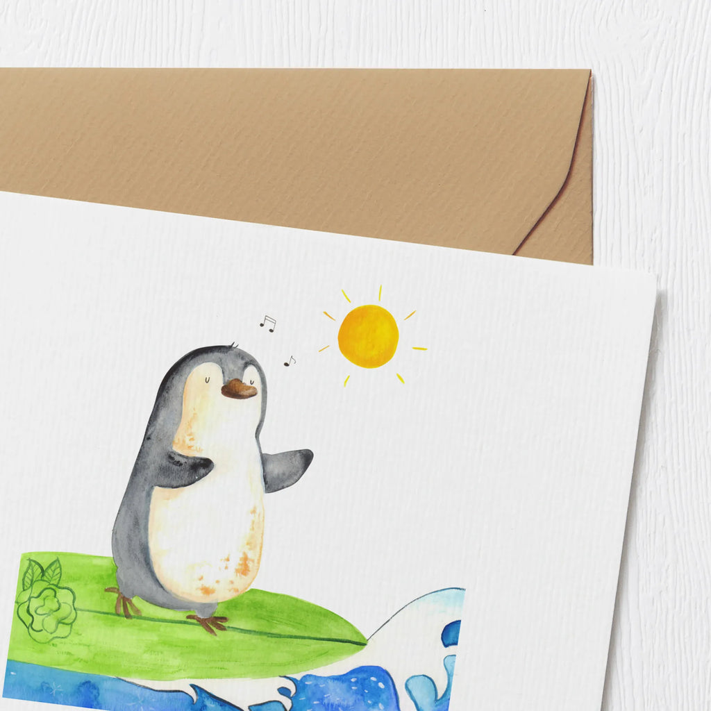 Personalisierte Deluxe Karte Pinguin Surfer Personalisierte Grußkarte, Personalisiertere Klappkarte, Personalisierte Einladungskarte, Personalisierte Glückwunschkarte, Personalisierte Hochzeitskarte, Personalisierte Geburtstagskarte, Grußkarte mit Namen, Grußkarte selber drucken, Grußkarte selbst gestalten, Grußkarte mit persönlichen Nachrichten, Grußkarte als Geldgeschenk, Grußkarten personalisiert, Personalisierte Karte, Pinguin, Pinguine, surfen, Surfer, Hawaii, Urlaub, Wellen, Wellen reiten, Portugal