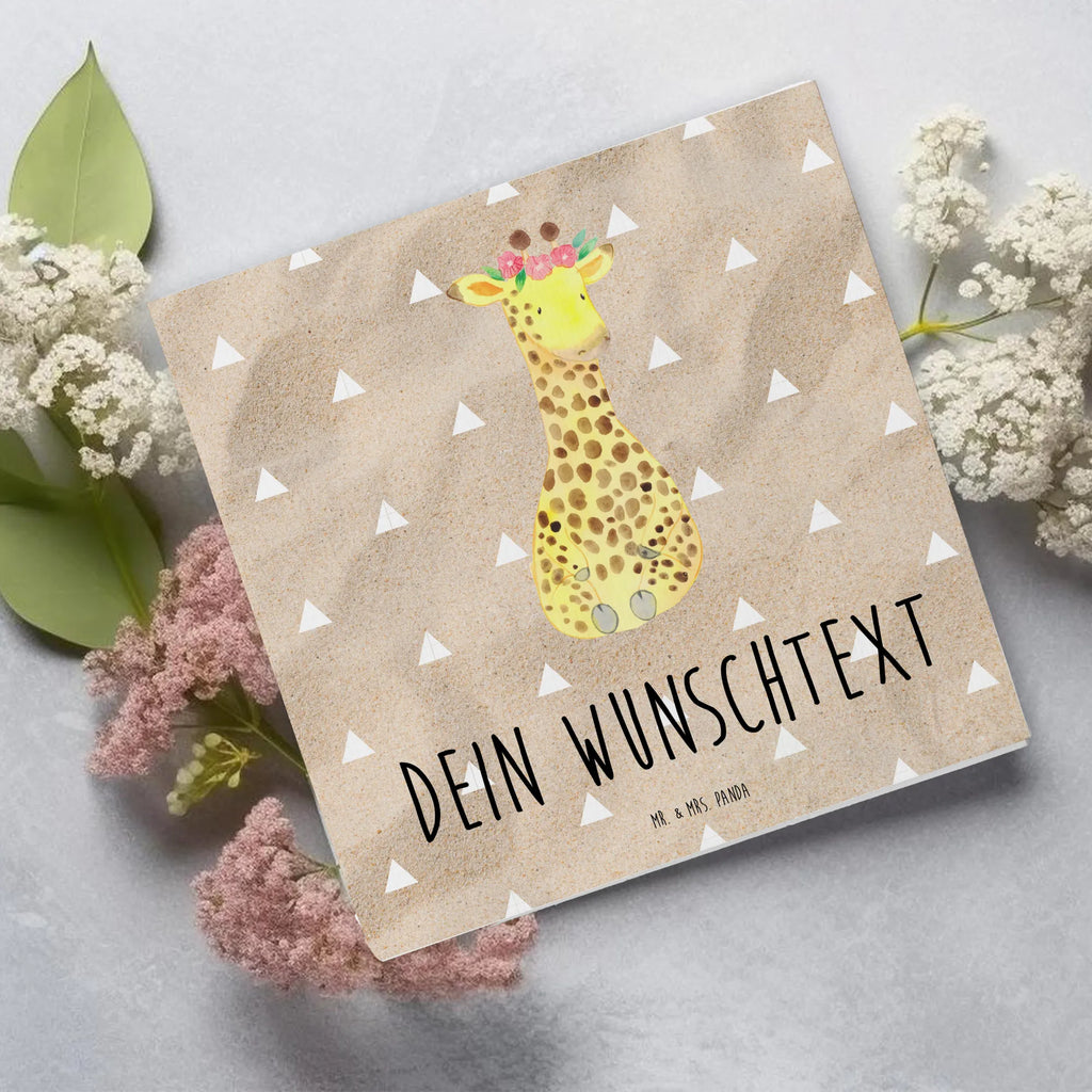 Personalisierte Deluxe Karte Giraffe Blumenkranz Personalisierte Grußkarte, Personalisiertere Klappkarte, Personalisierte Einladungskarte, Personalisierte Glückwunschkarte, Personalisierte Hochzeitskarte, Personalisierte Geburtstagskarte, Grußkarte mit Namen, Grußkarte selber drucken, Grußkarte selbst gestalten, Grußkarte mit persönlichen Nachrichten, Grußkarte als Geldgeschenk, Grußkarten personalisiert, Personalisierte Karte, Afrika, Wildtiere, Giraffe, Blumenkranz, Abenteurer, Selbstliebe, Freundin