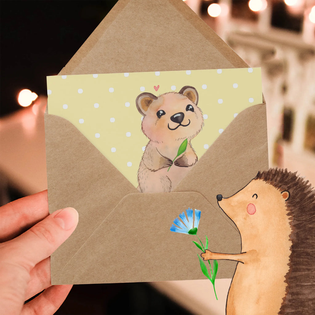 Personalisierte Deluxe Karte Quokka Happy Personalisierte Grußkarte, Personalisiertere Klappkarte, Personalisierte Einladungskarte, Personalisierte Glückwunschkarte, Personalisierte Hochzeitskarte, Personalisierte Geburtstagskarte, Grußkarte mit Namen, Grußkarte selber drucken, Grußkarte selbst gestalten, Grußkarte mit persönlichen Nachrichten, Grußkarte als Geldgeschenk, Grußkarten personalisiert, Personalisierte Karte, Tiermotive, Gute Laune, lustige Sprüche, Tiere, Quokka, Verschieben, Aufschieberitis, Lustiger Spruch, Niedliches Tier, Dinge erledigen