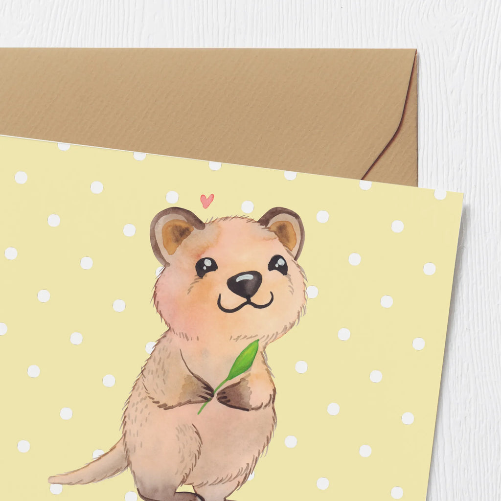 Personalisierte Deluxe Karte Quokka Happy Personalisierte Grußkarte, Personalisiertere Klappkarte, Personalisierte Einladungskarte, Personalisierte Glückwunschkarte, Personalisierte Hochzeitskarte, Personalisierte Geburtstagskarte, Grußkarte mit Namen, Grußkarte selber drucken, Grußkarte selbst gestalten, Grußkarte mit persönlichen Nachrichten, Grußkarte als Geldgeschenk, Grußkarten personalisiert, Personalisierte Karte, Tiermotive, Gute Laune, lustige Sprüche, Tiere, Quokka, Verschieben, Aufschieberitis, Lustiger Spruch, Niedliches Tier, Dinge erledigen