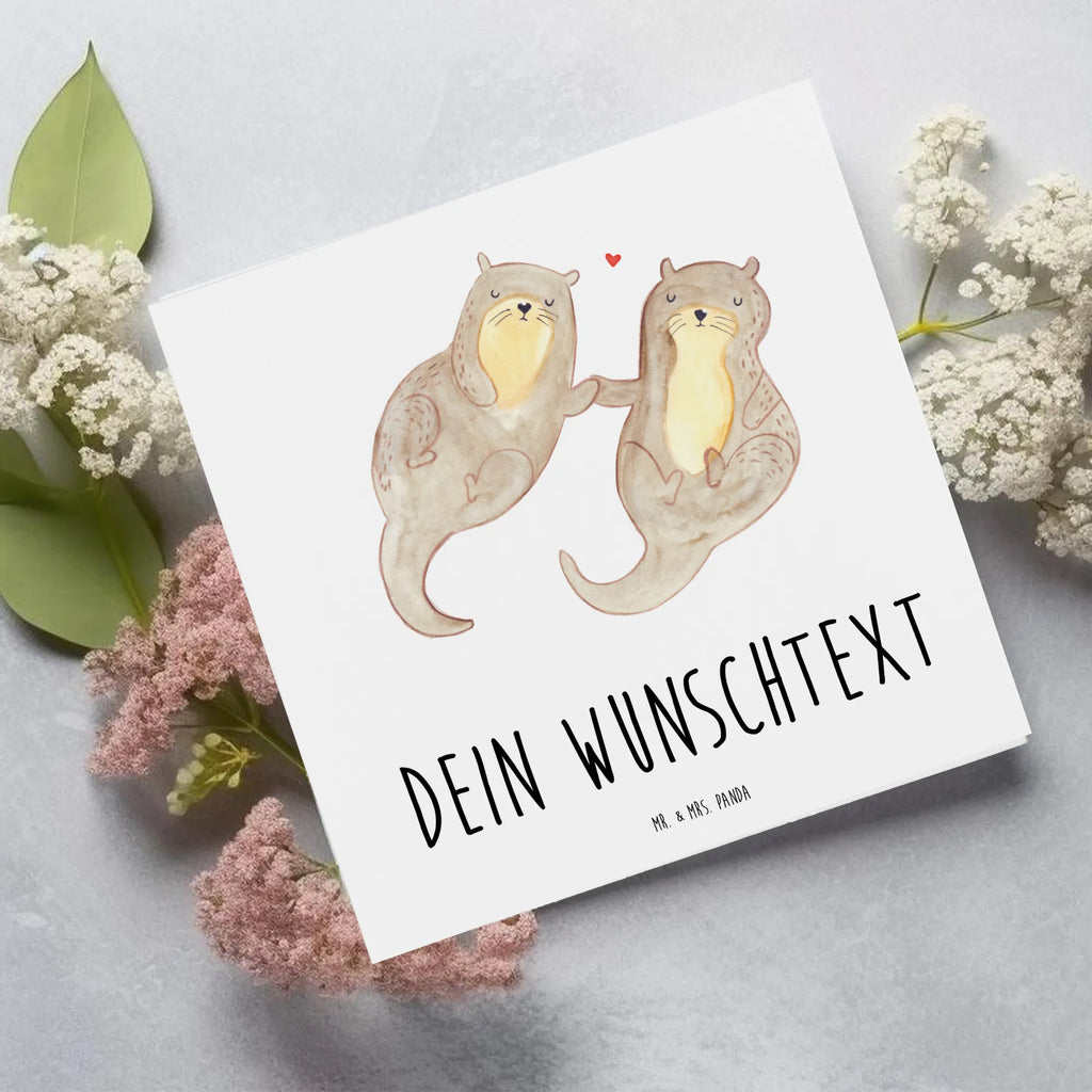 Personalisierte Deluxe Karte Otter Hände halten Personalisierte Grußkarte, Personalisiertere Klappkarte, Personalisierte Einladungskarte, Personalisierte Glückwunschkarte, Personalisierte Hochzeitskarte, Personalisierte Geburtstagskarte, Grußkarte mit Namen, Grußkarte selber drucken, Grußkarte selbst gestalten, Grußkarte mit persönlichen Nachrichten, Grußkarte als Geldgeschenk, Grußkarten personalisiert, Personalisierte Karte, Otter, Fischotter, Seeotter, Otter Seeotter See Otter