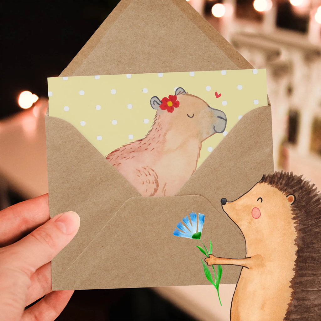 Personalisierte Deluxe Karte Capybara Blume Personalisierte Grußkarte, Personalisiertere Klappkarte, Personalisierte Einladungskarte, Personalisierte Glückwunschkarte, Personalisierte Hochzeitskarte, Personalisierte Geburtstagskarte, Grußkarte mit Namen, Grußkarte selber drucken, Grußkarte selbst gestalten, Grußkarte mit persönlichen Nachrichten, Grußkarte als Geldgeschenk, Grußkarten personalisiert, Personalisierte Karte, Tiermotive, Gute Laune, lustige Sprüche, Tiere, Capybara