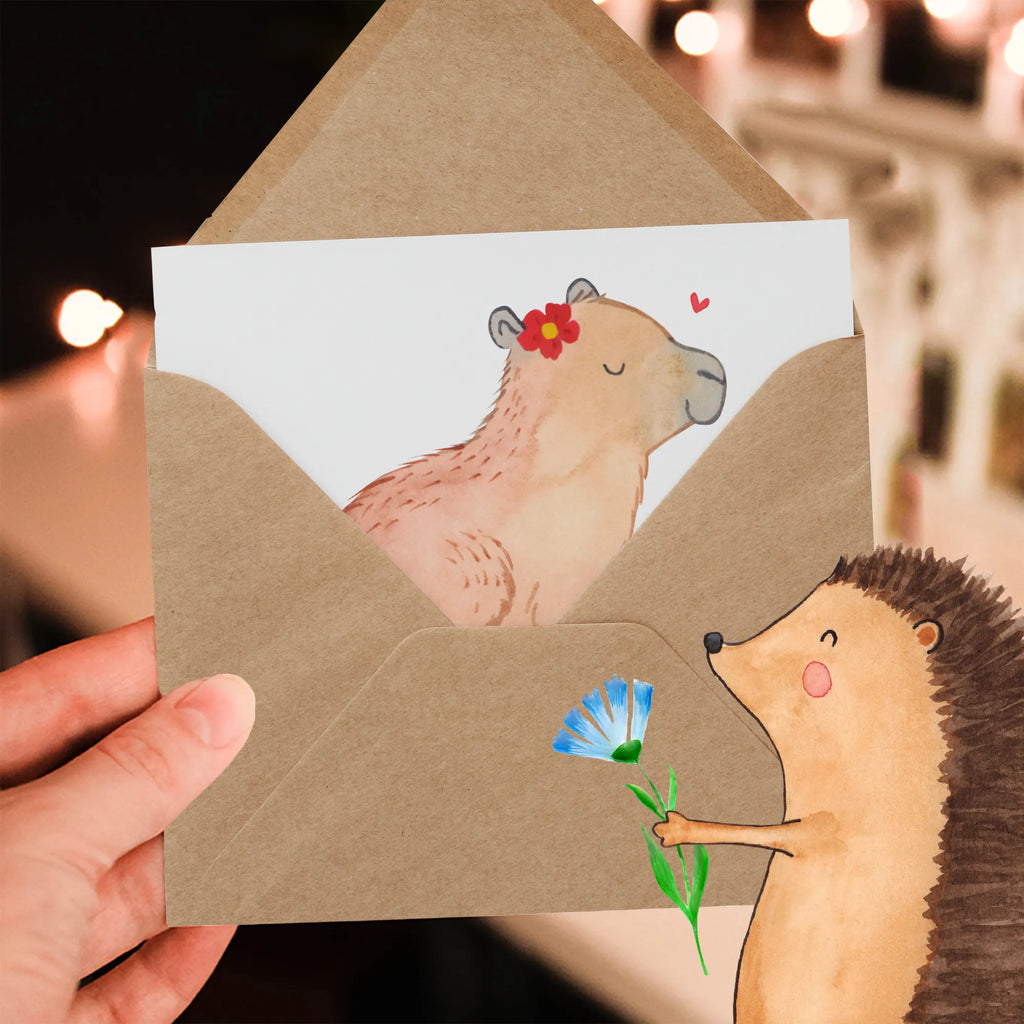 Personalisierte Deluxe Karte Capybara Blume Personalisierte Grußkarte, Personalisiertere Klappkarte, Personalisierte Einladungskarte, Personalisierte Glückwunschkarte, Personalisierte Hochzeitskarte, Personalisierte Geburtstagskarte, Grußkarte mit Namen, Grußkarte selber drucken, Grußkarte selbst gestalten, Grußkarte mit persönlichen Nachrichten, Grußkarte als Geldgeschenk, Grußkarten personalisiert, Personalisierte Karte, Tiermotive, Gute Laune, lustige Sprüche, Tiere, Capybara