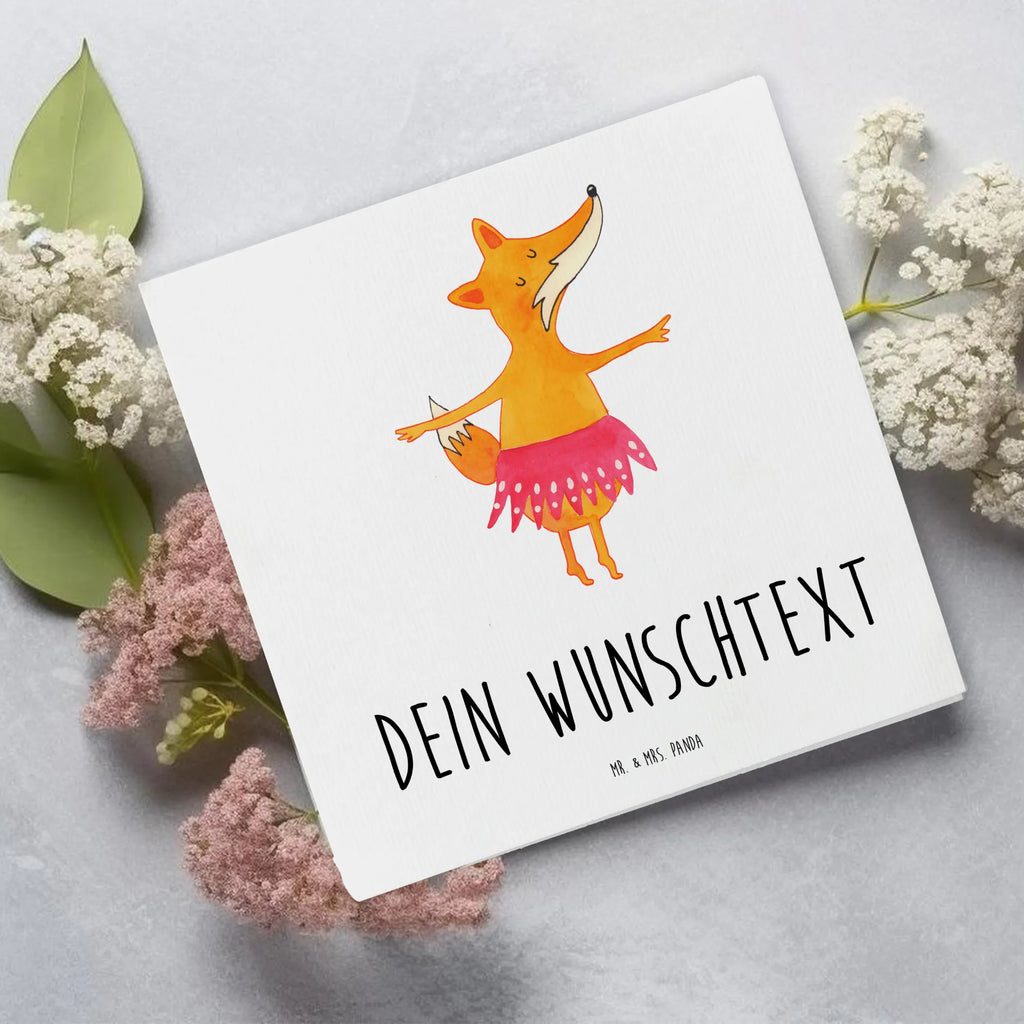 Personalisierte Deluxe Karte Fuchs Ballerina Personalisierte Grußkarte, Personalisiertere Klappkarte, Personalisierte Einladungskarte, Personalisierte Glückwunschkarte, Personalisierte Hochzeitskarte, Personalisierte Geburtstagskarte, Grußkarte mit Namen, Grußkarte selber drucken, Grußkarte selbst gestalten, Grußkarte mit persönlichen Nachrichten, Grußkarte als Geldgeschenk, Grußkarten personalisiert, Personalisierte Karte, Fuchs, Fuchs Spruch, Füchse, Füchsin, Ballerina, Ballett, Tänzerin, Tanzen, Party, Einladung, Geburtstag