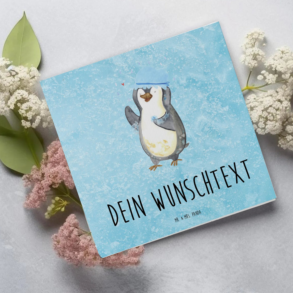 Personalisierte Deluxe Karte Pinguin Duschen Personalisierte Grußkarte, Personalisiertere Klappkarte, Personalisierte Einladungskarte, Personalisierte Glückwunschkarte, Personalisierte Hochzeitskarte, Personalisierte Geburtstagskarte, Grußkarte mit Namen, Grußkarte selber drucken, Grußkarte selbst gestalten, Grußkarte mit persönlichen Nachrichten, Grußkarte als Geldgeschenk, Grußkarten personalisiert, Personalisierte Karte, Pinguin, Pinguine, Dusche, duschen, Lebensmotto, Motivation, Neustart, Neuanfang, glücklich sein